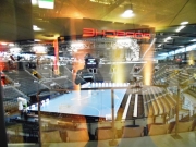 Blick aus der Business-Lounge der Porsche Arena in Stuttgart